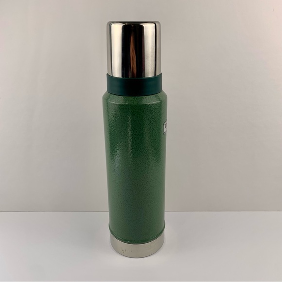 New STANLEY Green Stainless Steel XL 1.40Qt Classic Thermos Foldable Handle - Picture 4 of 15